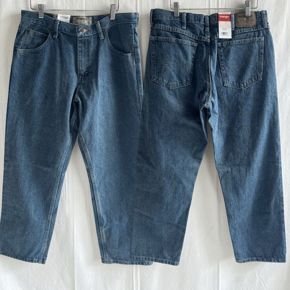 Wrangler Authentics Men's Classic 5-Pocket Relaxed Fit Cotton Jean 34x28 NWT